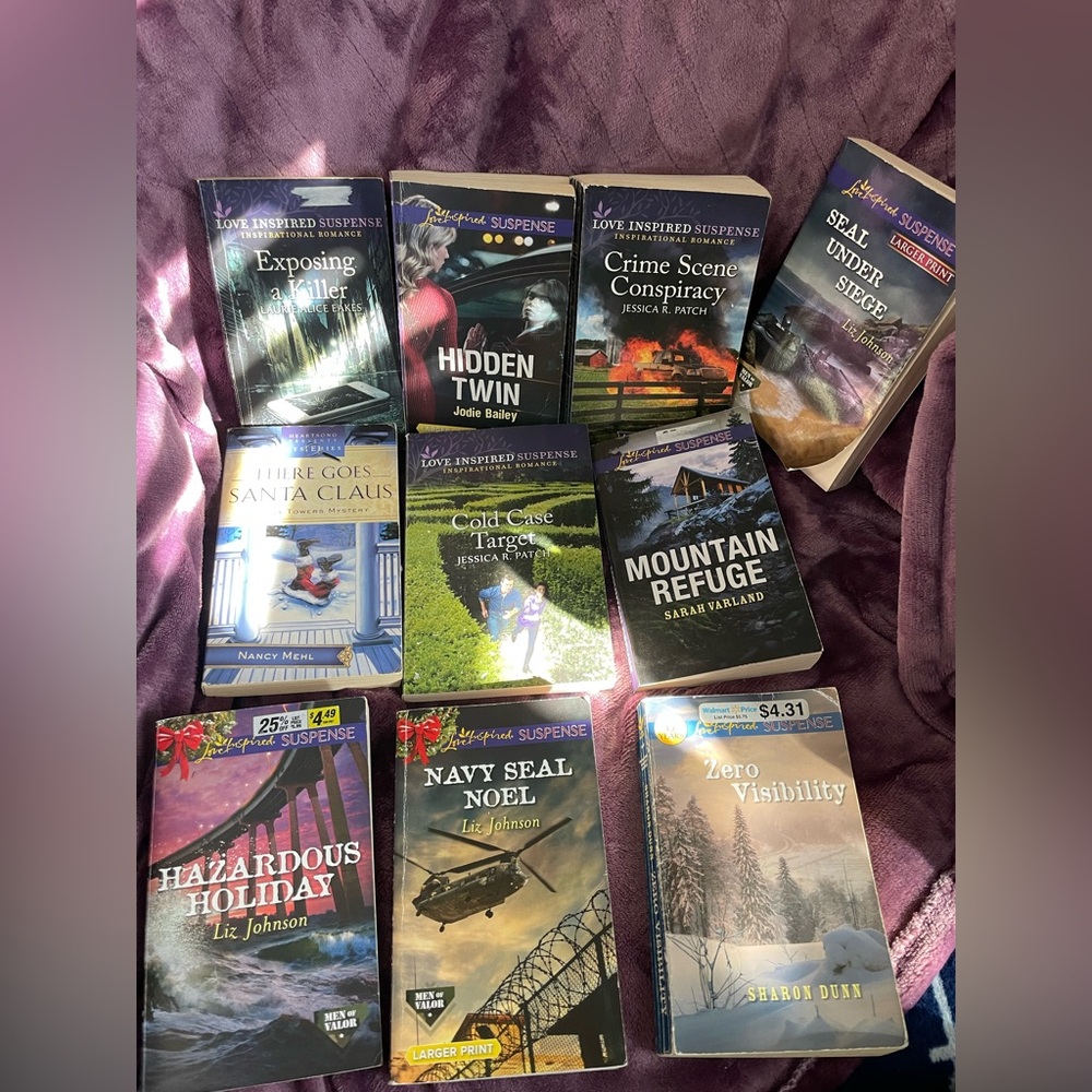 Lot of 10 books! Love inspired suspense/heartsong mysteries